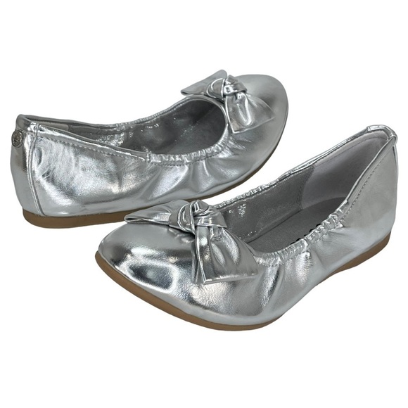 Nina Karla Silver Metallic Little Girl’s Ballet Flats Size 1M - Picture 10 of 11